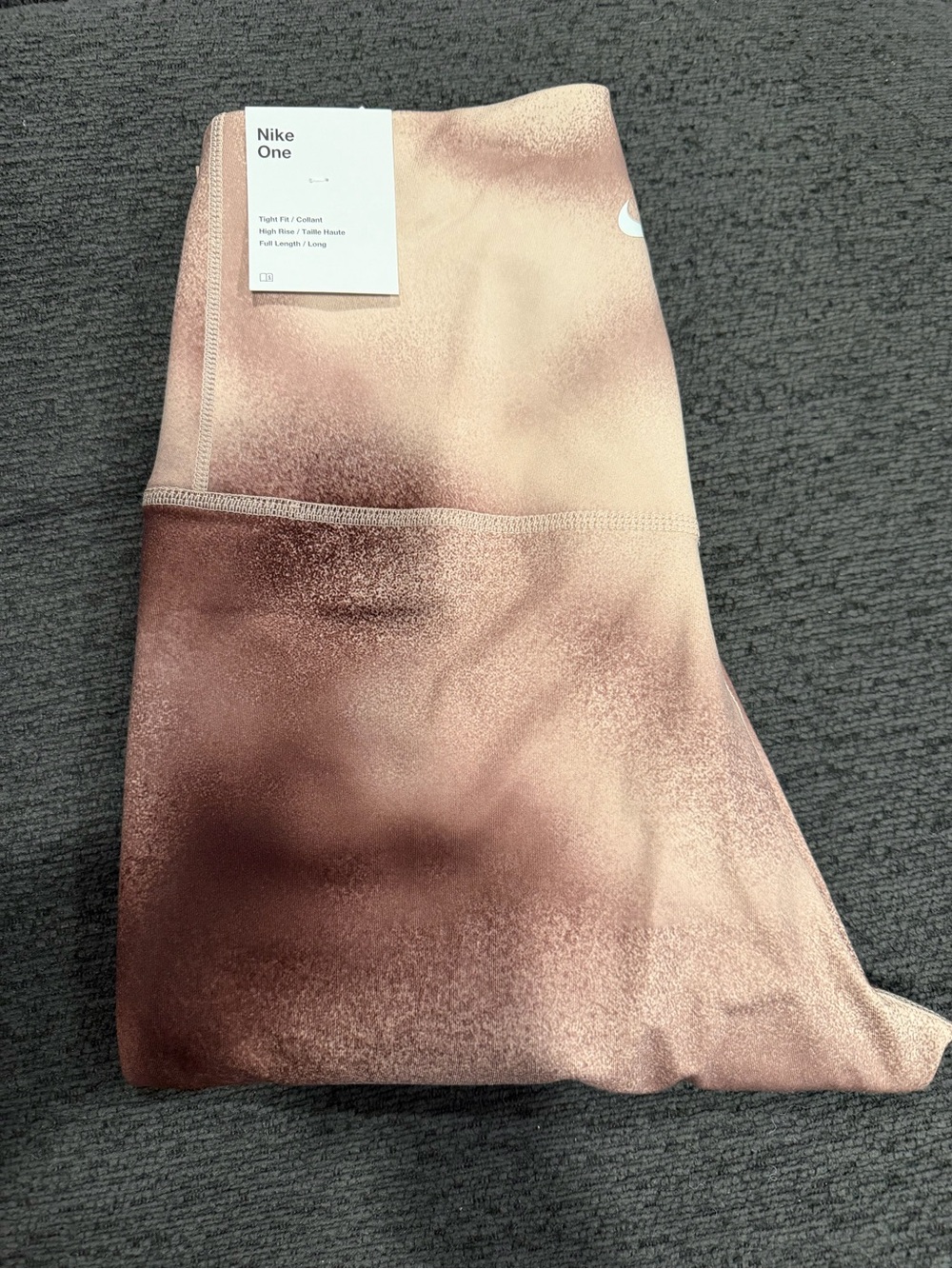 Nike One Printed Leggings in Rose Pink Metallic